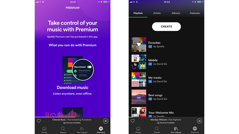 Premium extras and playlists on the free tier.